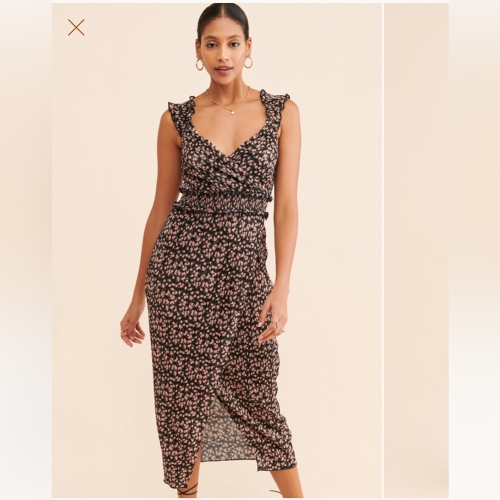 Claudette shimmer midi dress